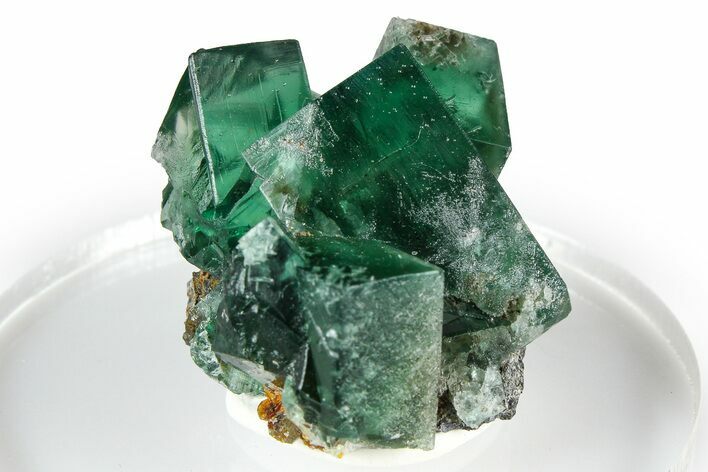 Fluorescent Green Fluorite Twins - Diana Maria Mine, England #379553